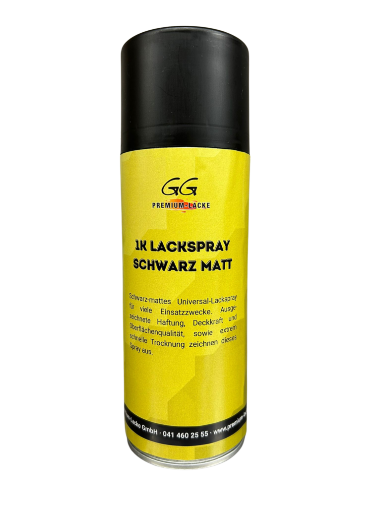 GG 1K Lackspray Schwarz Matt